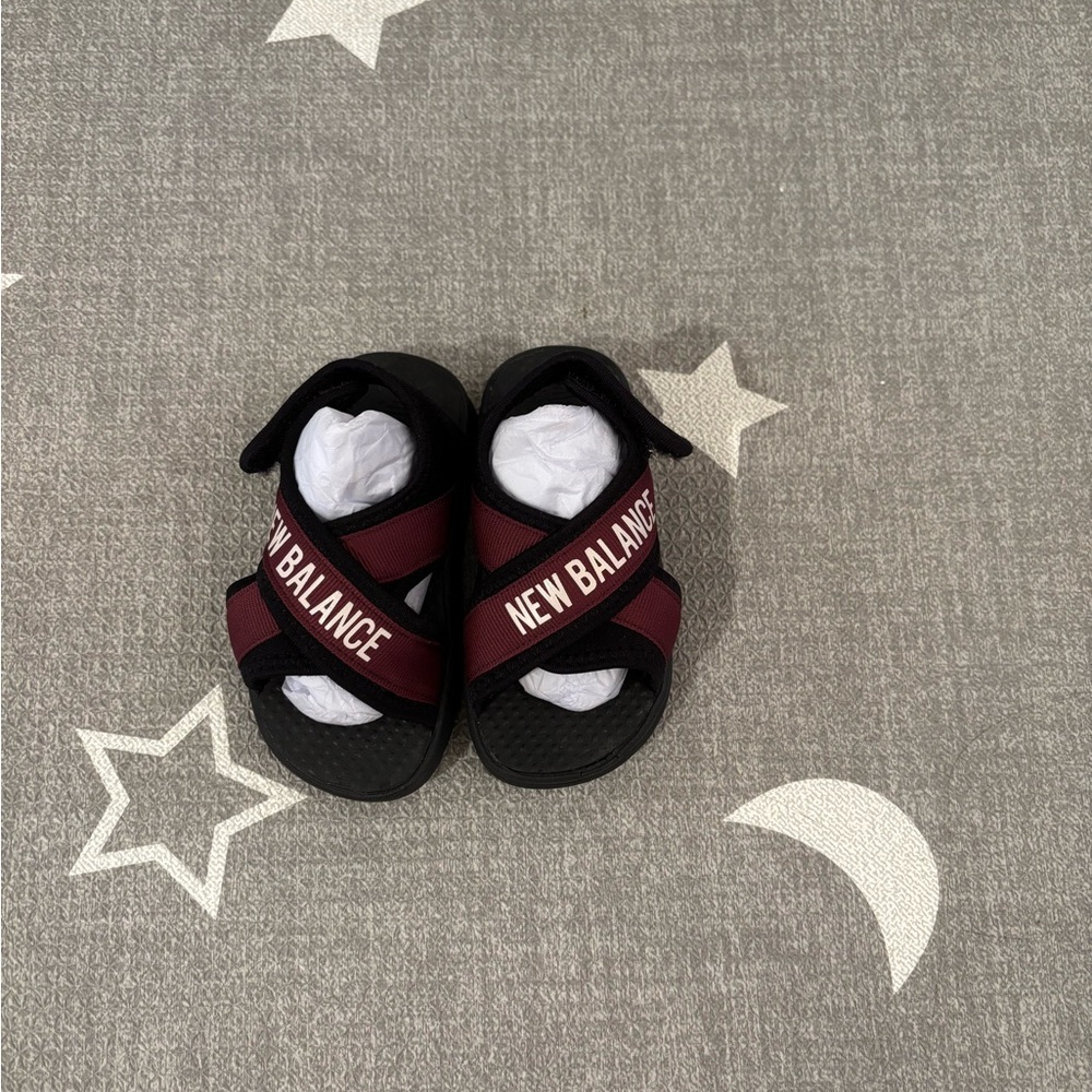 New Balance Kids Sandals - Black and Burgundy
